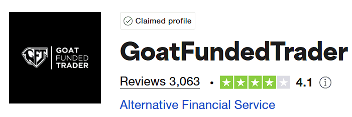 goat funded trader trustpilot rating