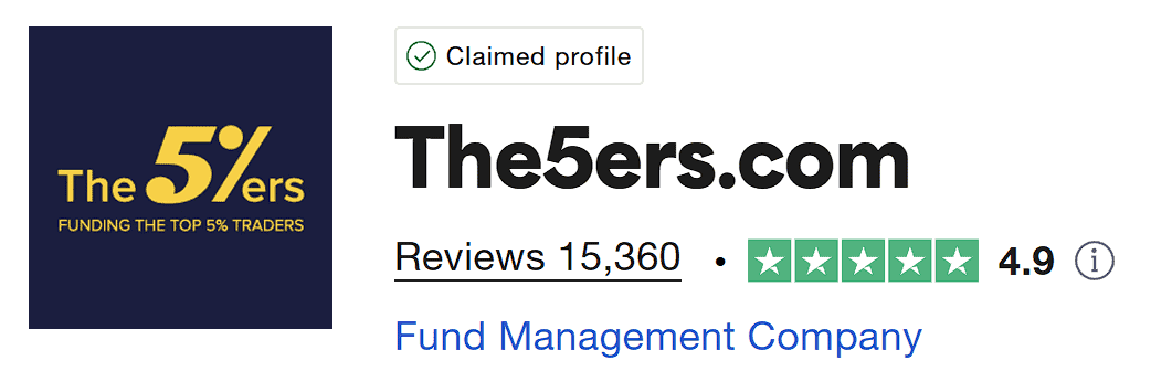 the 5%ers trustpilot score