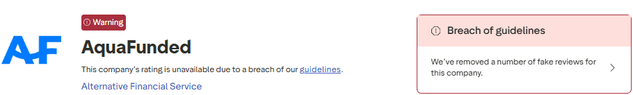 aquafunded trustpilot
