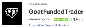 goat funded trader trustpilot rating
