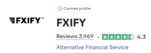 fxify trustpilot review score
