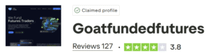 goat funded futures trustpilot rating
