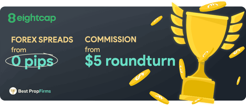 eightcap pricing spread and commission