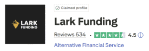 lark funding trustpilot score
