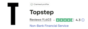 topstep trustpilot score