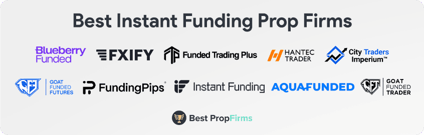 best instant funding prop firms list