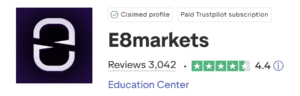 e8 markets trustpilot score