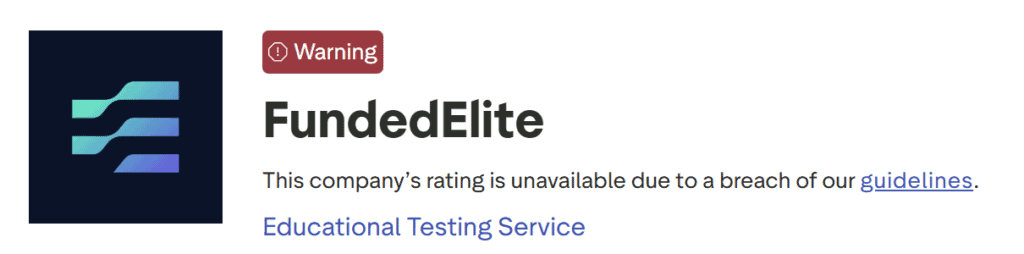 fundedelite trustpilot score