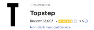 topstep trustpilot score