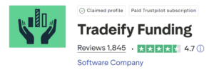 tradeify trustpilot score