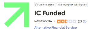 ic funded trustpilot score