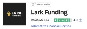 lark funding trustpilot score